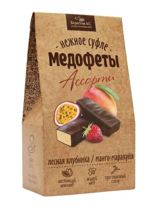 №2 Берестов Медофеты Манго маракуйя и клубникой,150г    в Избербаше